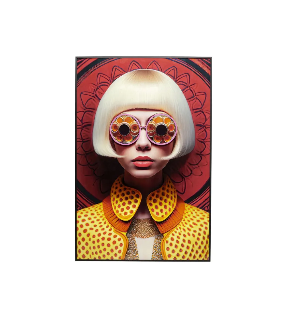 Obraz FANCY BLONDE LADY LED 120 x 80 cm