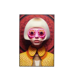 Obraz FANCY BLONDE LADY LED 120 x 80 cm