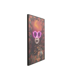 Obraz FANCY RED LADY LED 75 x 55 cm