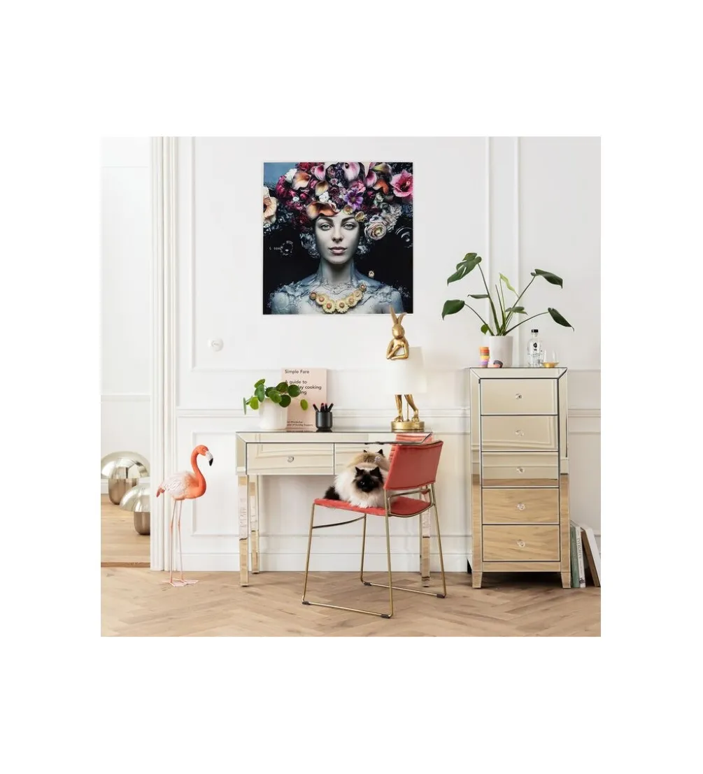 Obraz Flower Art Lady 120 cm x 120 cm