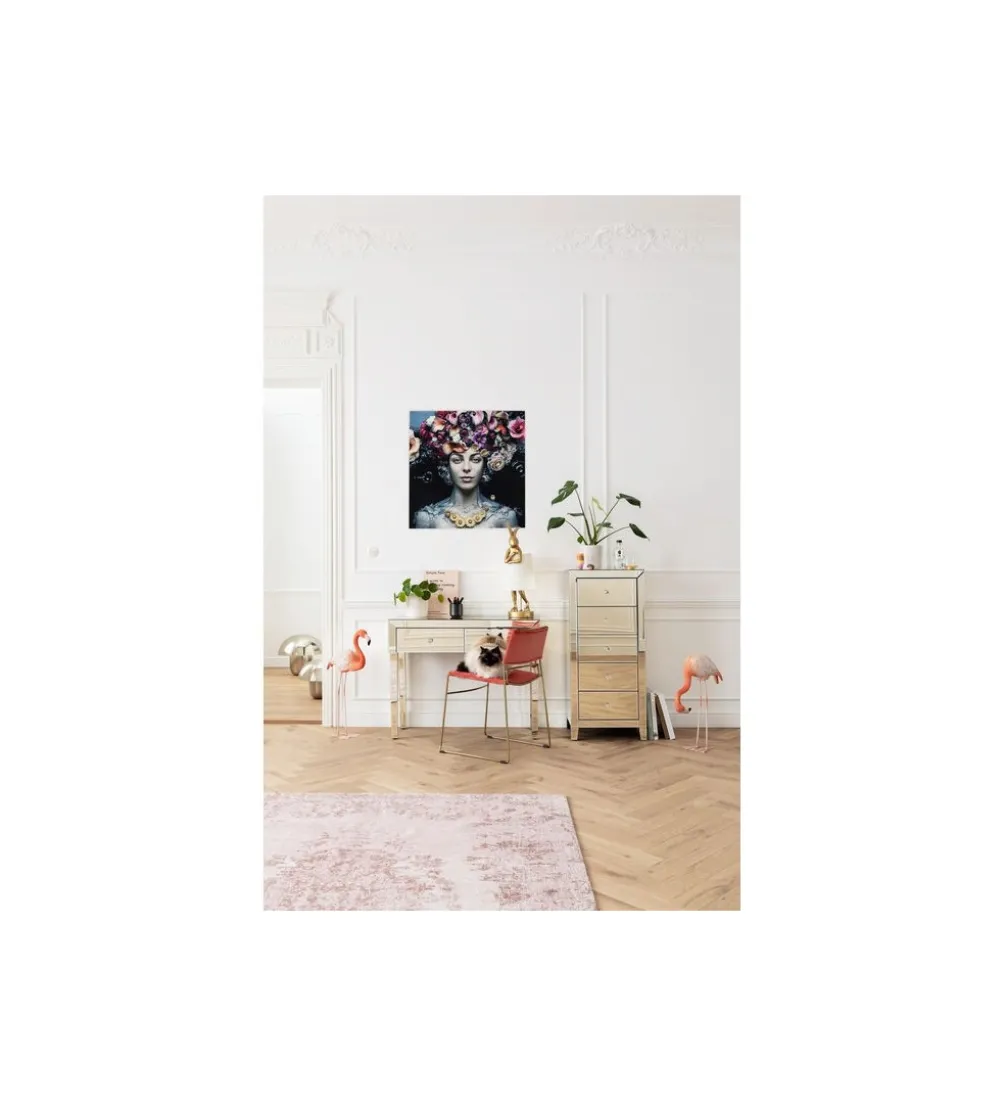 Obraz Flower Art Lady 120 cm x 120 cm
