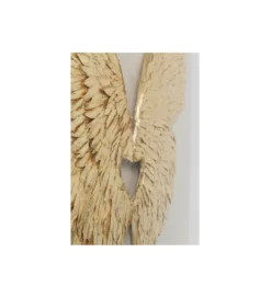Obraz GOLD WINGS 120 x 120 cm biało złoty