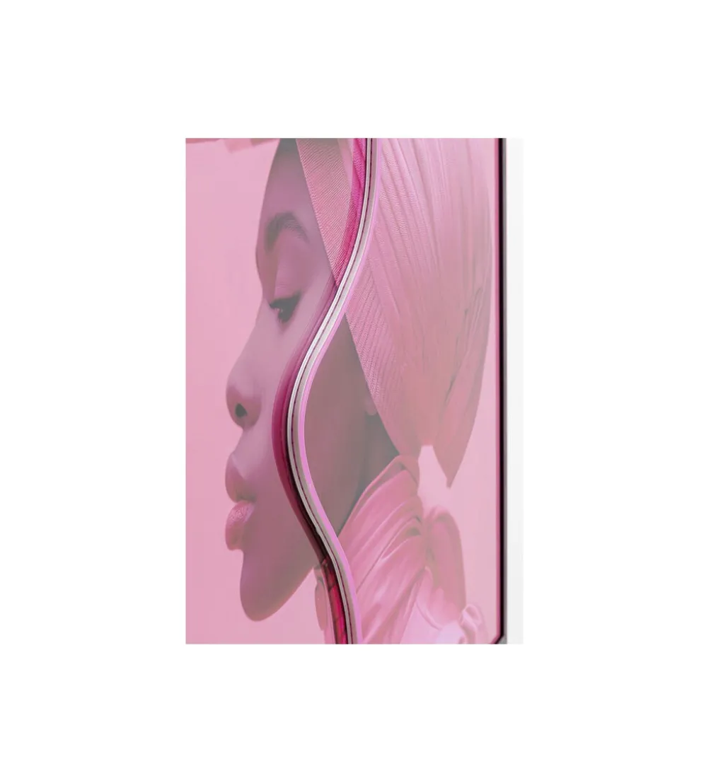 Obraz LED PINK WOMAN 80 x 80 cm