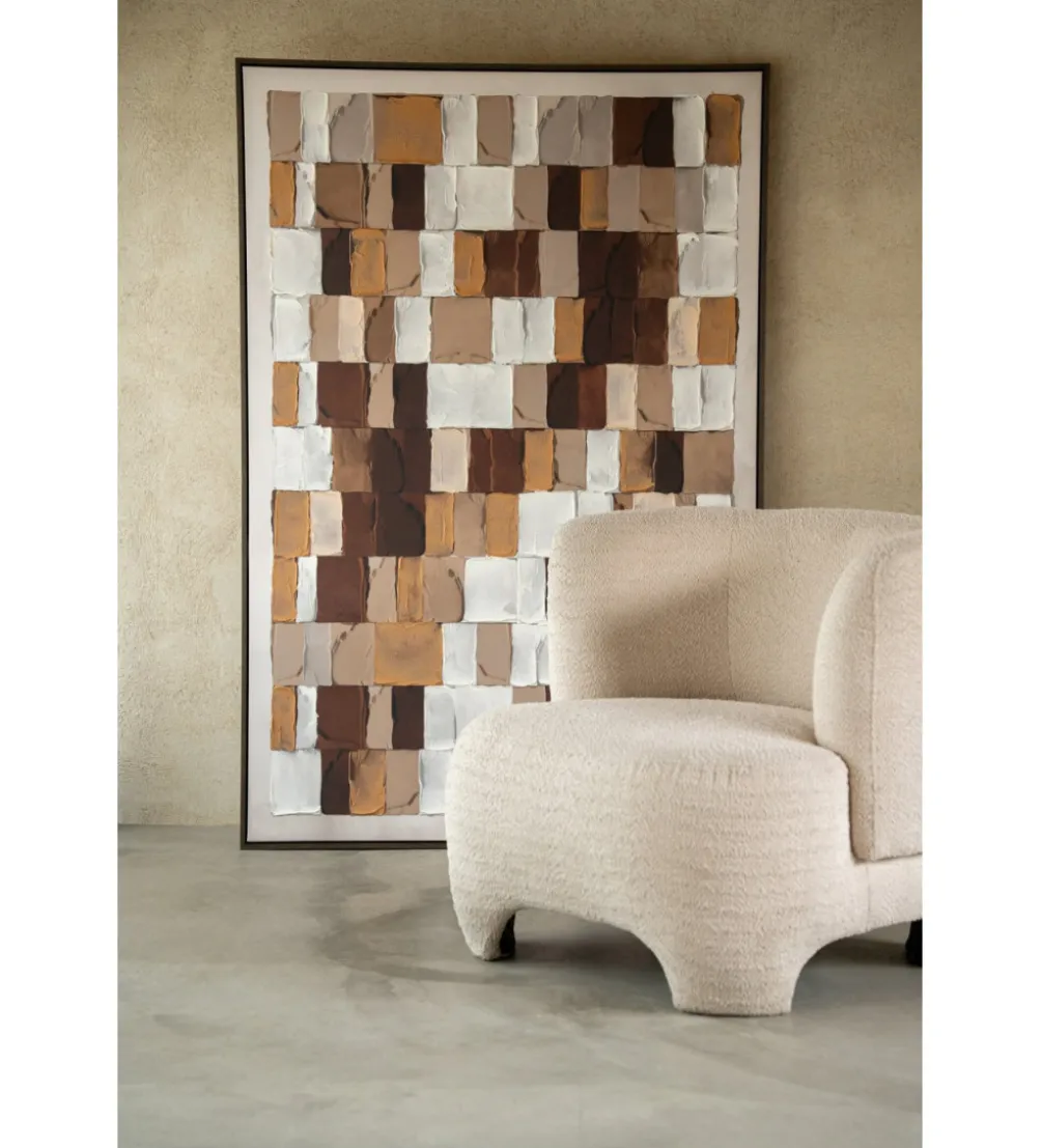 Obraz MOSAIC 152 x 102 cm brązowy