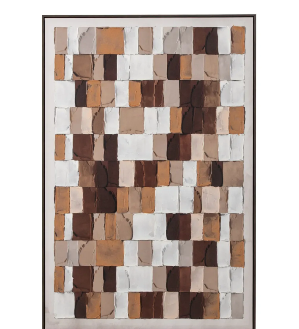 Obraz MOSAIC 152 x 102 cm brązowy