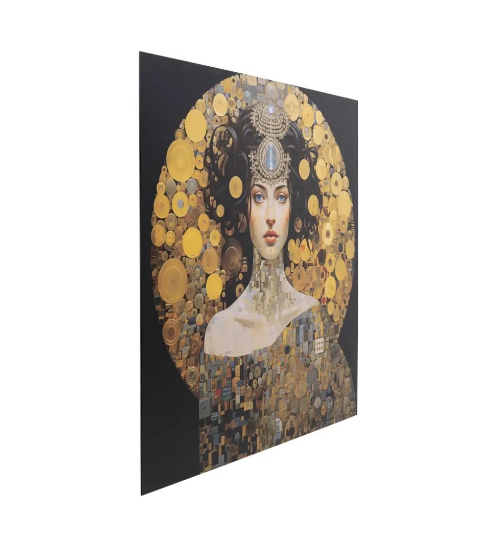 Obraz OMNIGIR 120 cm x 120 cm szłoto czarny