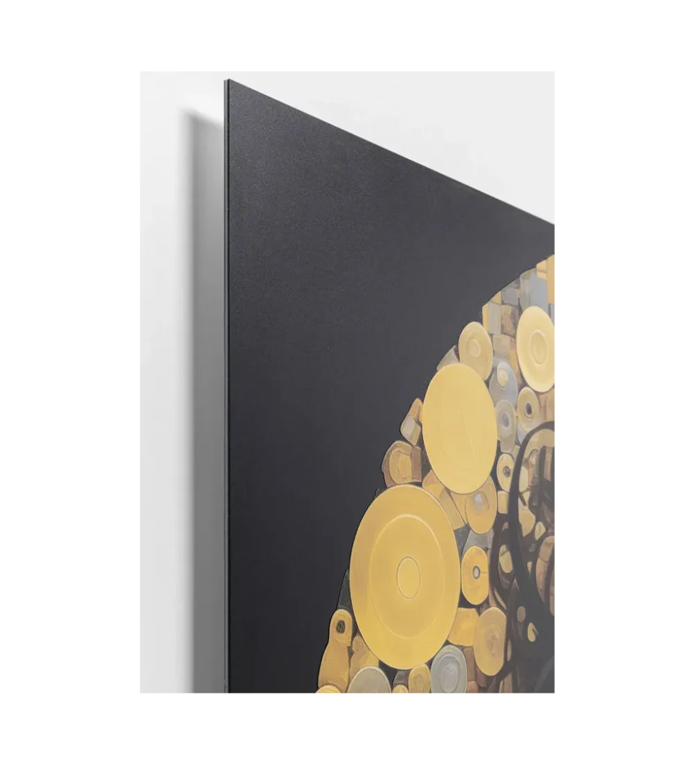 Obraz OMNIGIR 120 cm x 120 cm szłoto czarny