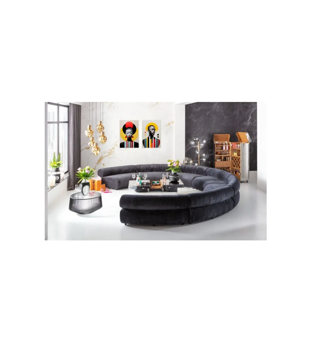 Obraz MUSE RETRO LADY 80 x 120 cm żółty