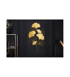 Ozdoba ścienna GINKGO 58 cm złota