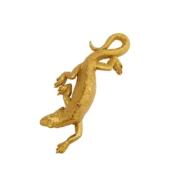 Ozdoba ścienna LIZARD 31 x 11 cm złota