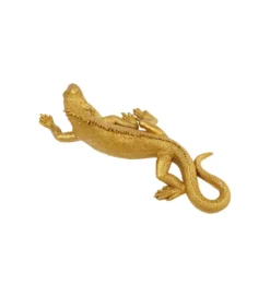 Ozdoba ścienna LIZARD 31 x 11 cm złota