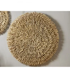 Ozdoba z drewna ścienna CIRCULOS 120 cm naturalna