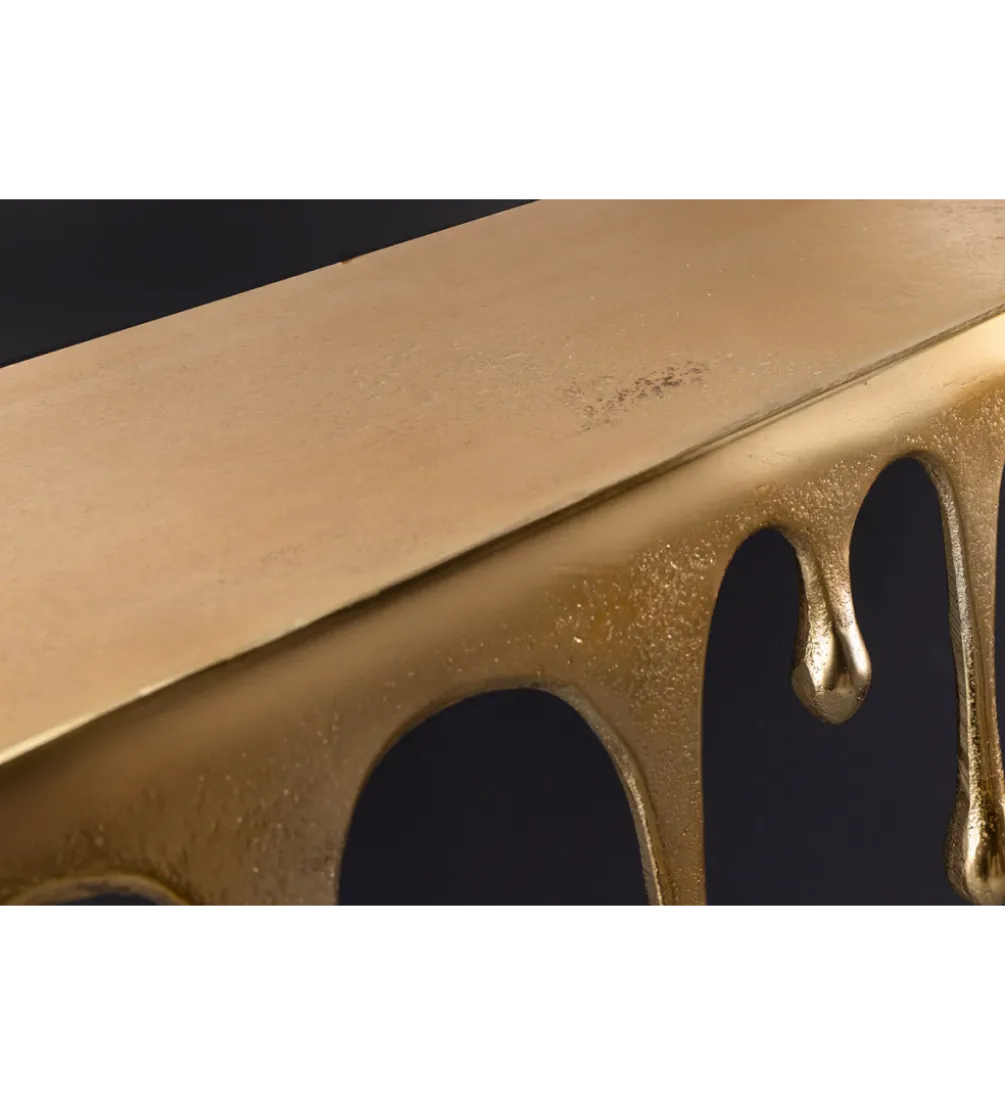 Ozdoba ścienna LIQUID LINE 60 cm antyczne złoto
