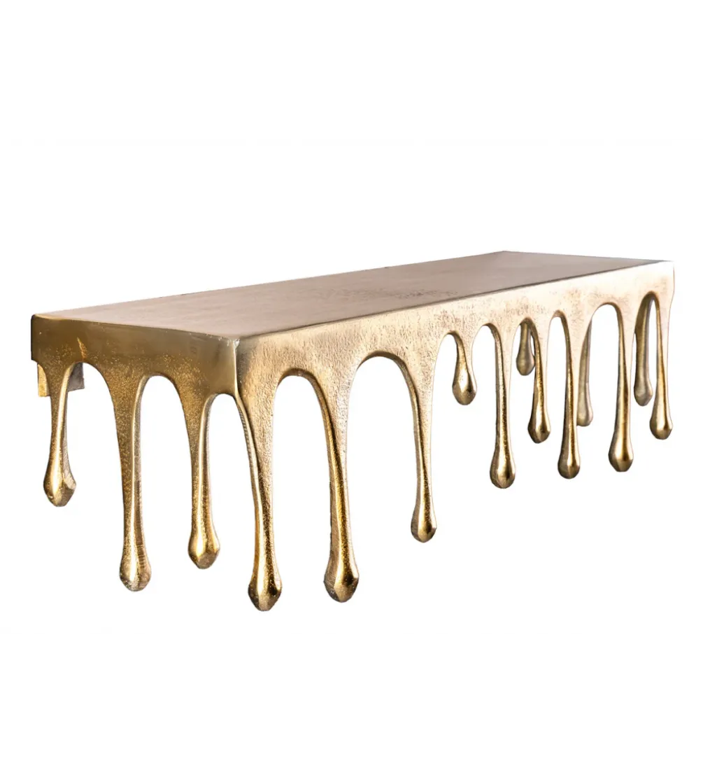 Ozdoba ścienna LIQUID LINE 60 cm antyczne złoto