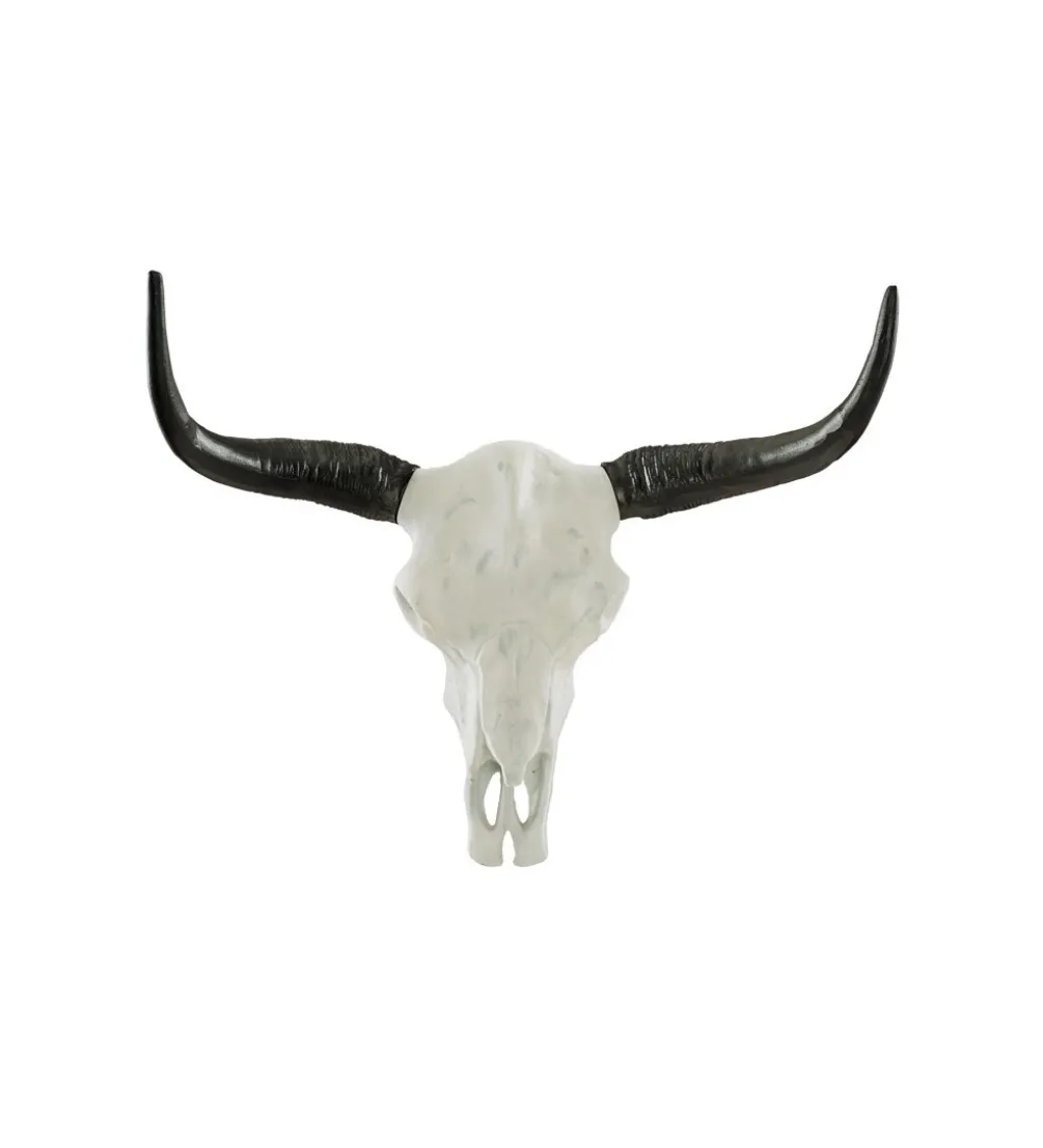 Ozdobna czaszka El Toro 70 cm biały czarny