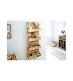 Półka ścienna CASTELO 80 cm drewno mango