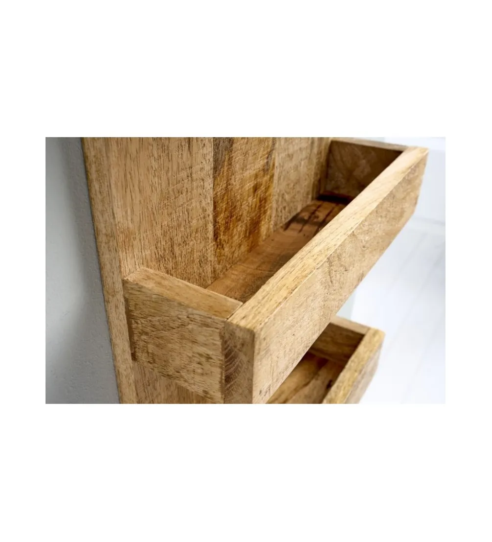 Półka ścienna CASTELO 80 cm drewno mango