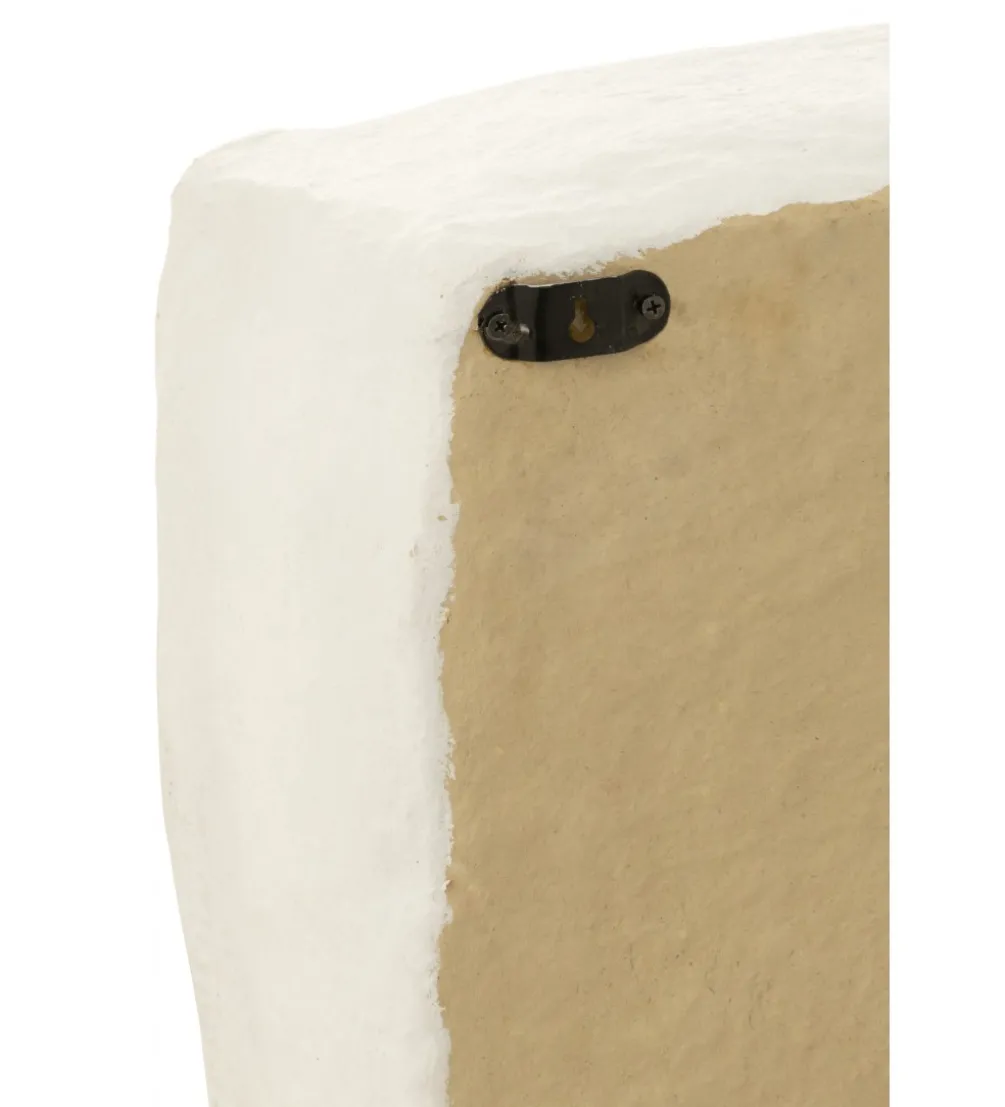 Półka ścienna FLINT 80 cm papier-mache biała