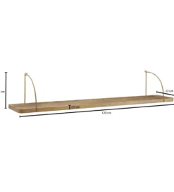 Półka ścienna FREJA 120 cm drewno mango