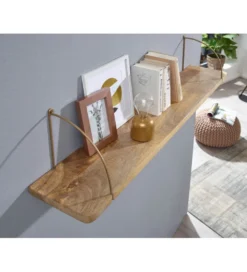 Półka ścienna FREJA 100 cm drewno mango
