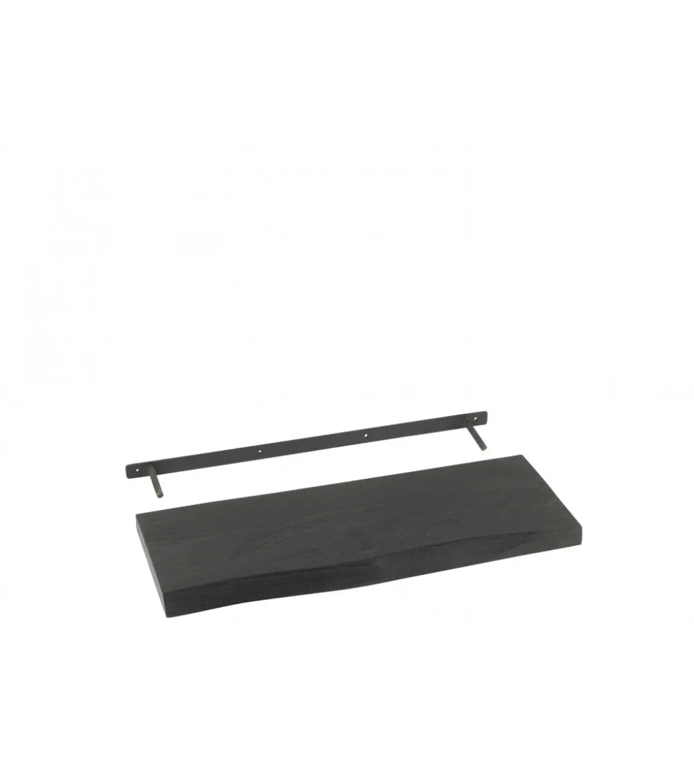 Półka GERARD 70 cm drewno mango czarna