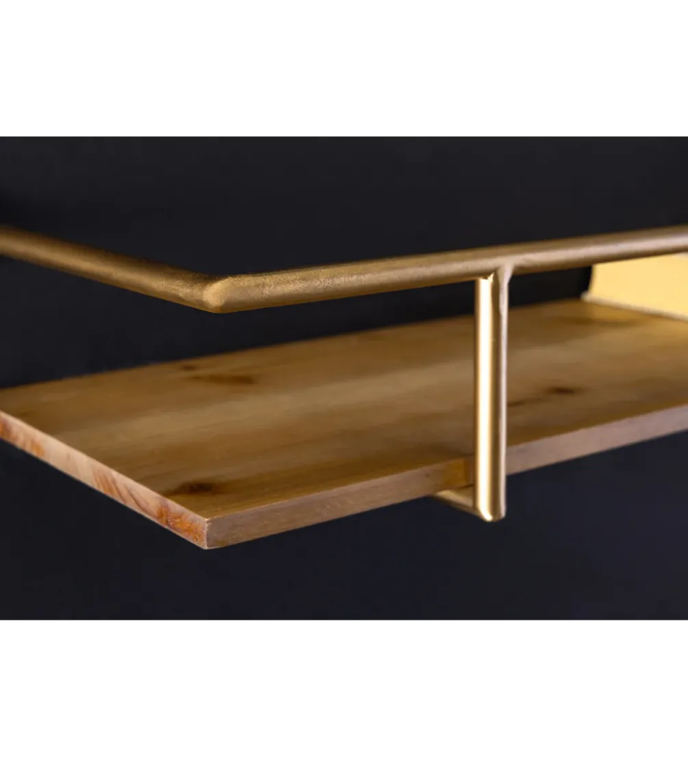 Półka HERITAGE 75 cm złota drewno sosny