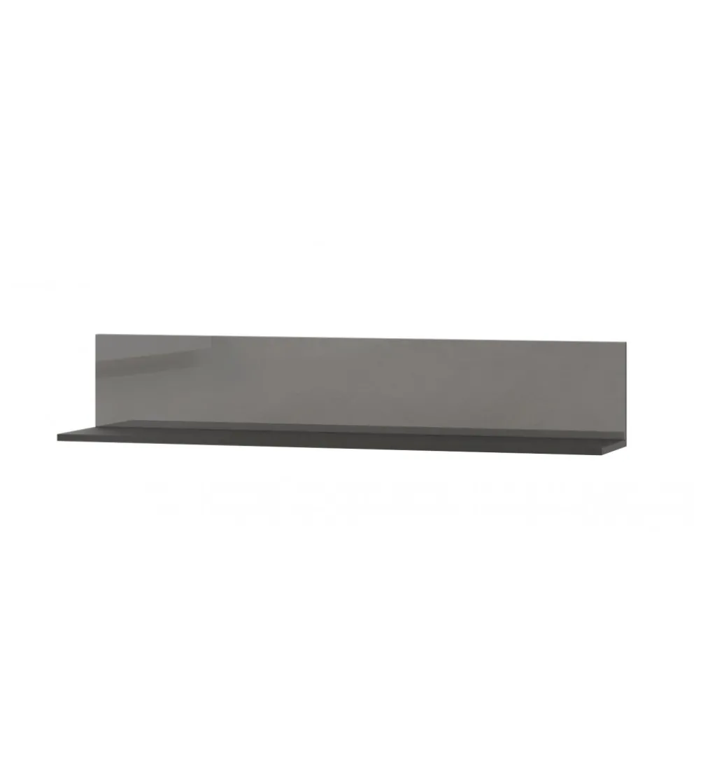 Półka wisząca HELIO 120 cm szaro czarna