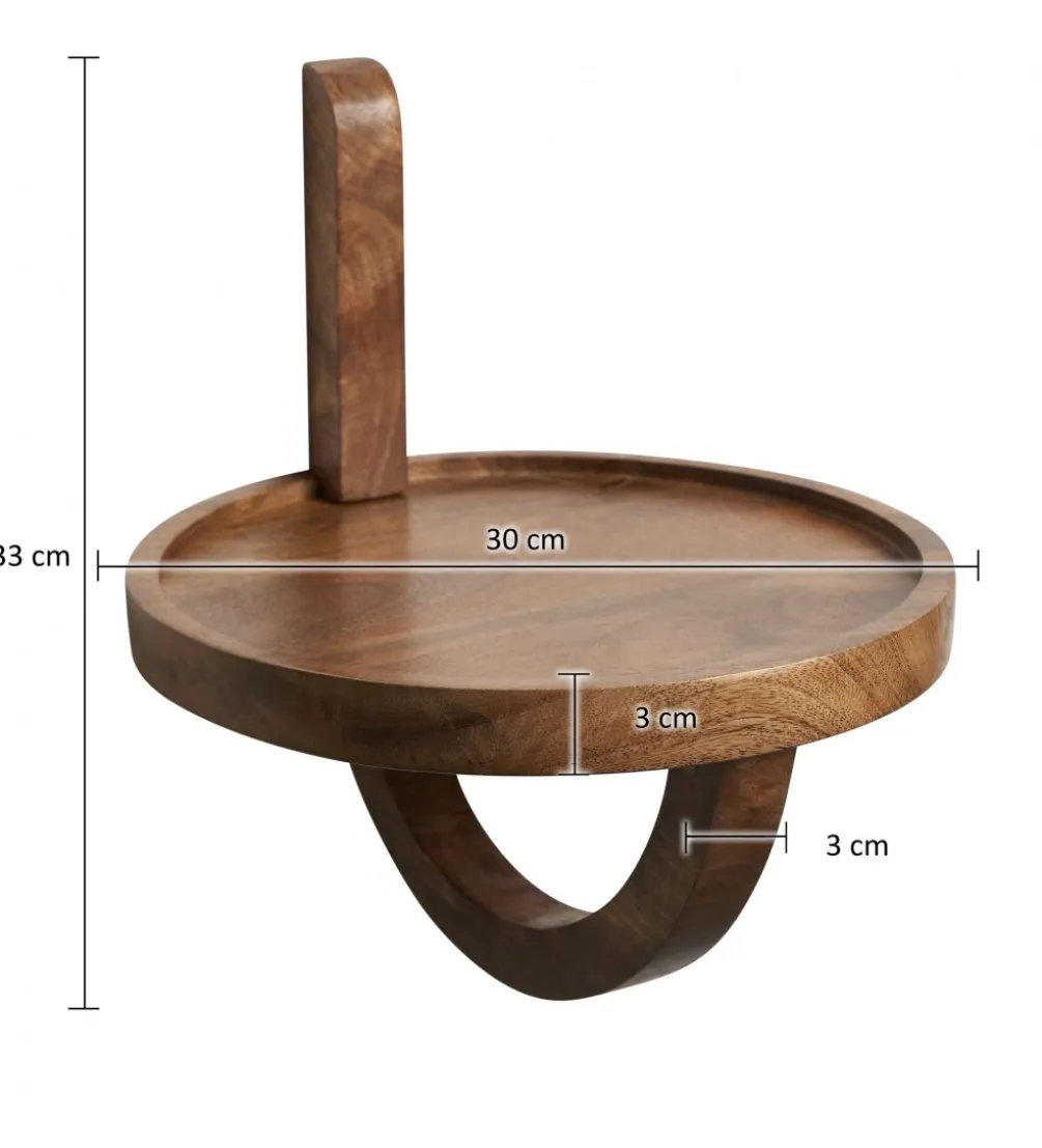Półka wisząca LOTAR 30 cm drewno mango brąz