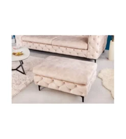 Podnóżek SOFIJA Modern Barock 92 cm beżowy