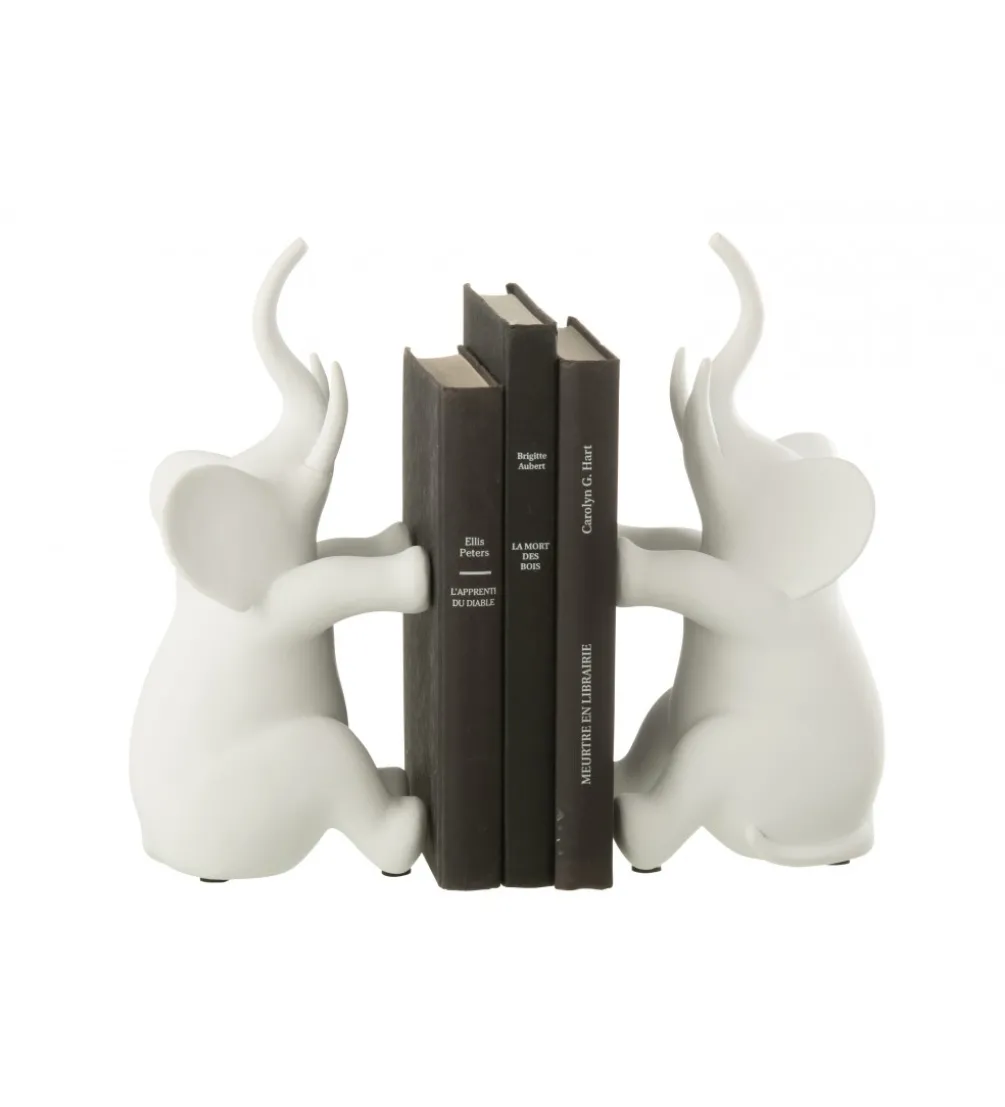Podpora na książki Elephant set 2 biała