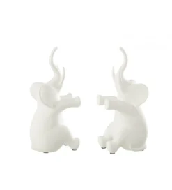 Podpora na książki Elephant set 2 biała