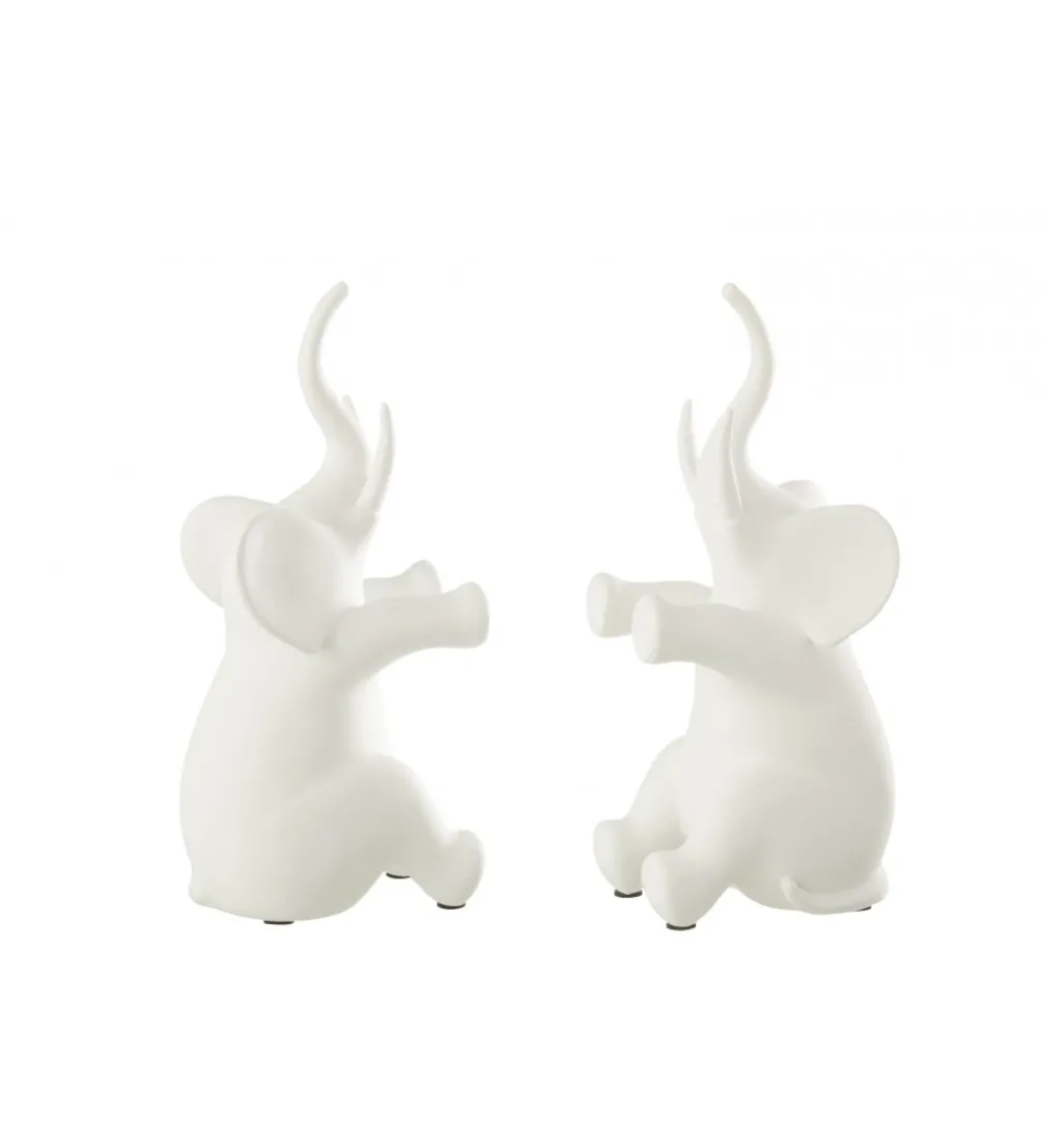 Podpora na książki Elephant set 2 biała