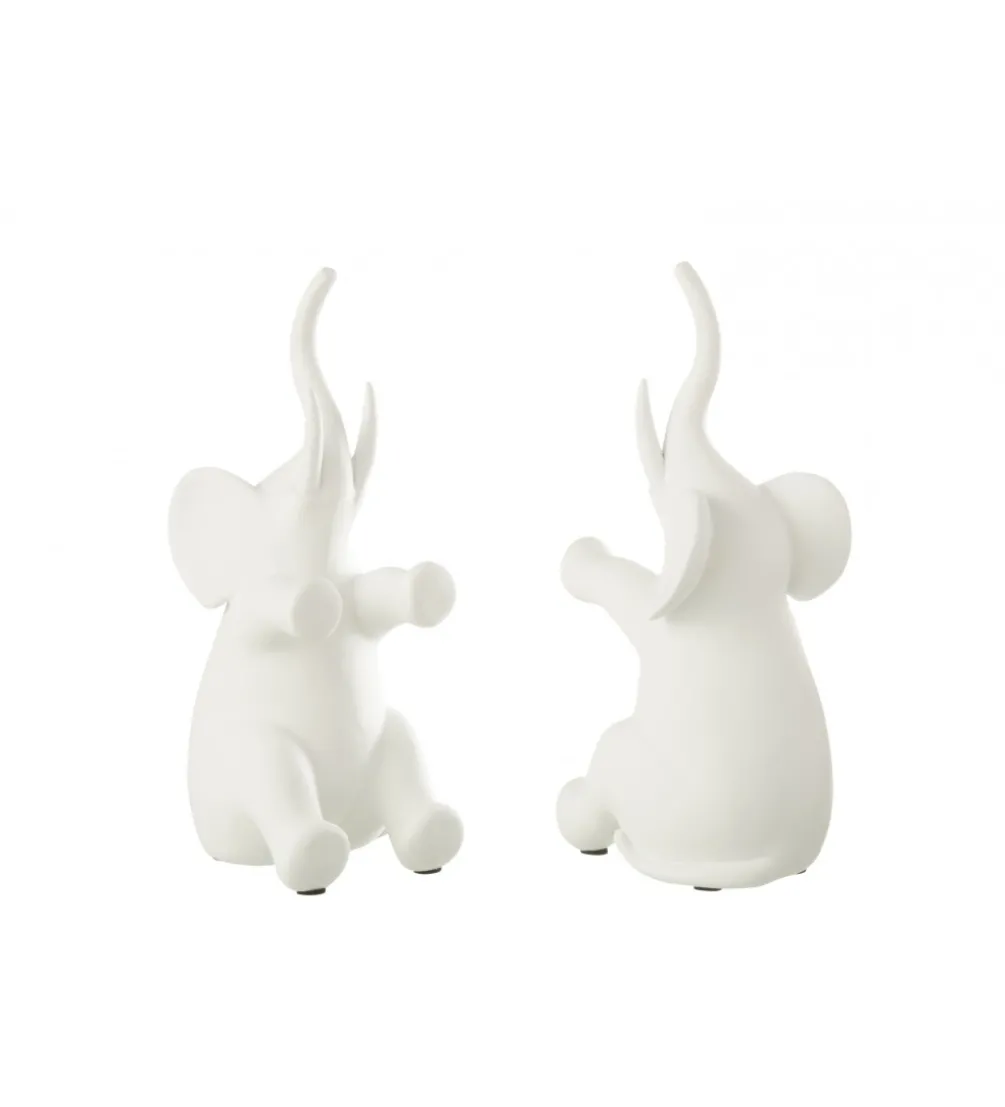 Podpora na książki Elephant set 2 biała