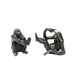 Podpory na książki Monkey set 2 ciemnobrązowe