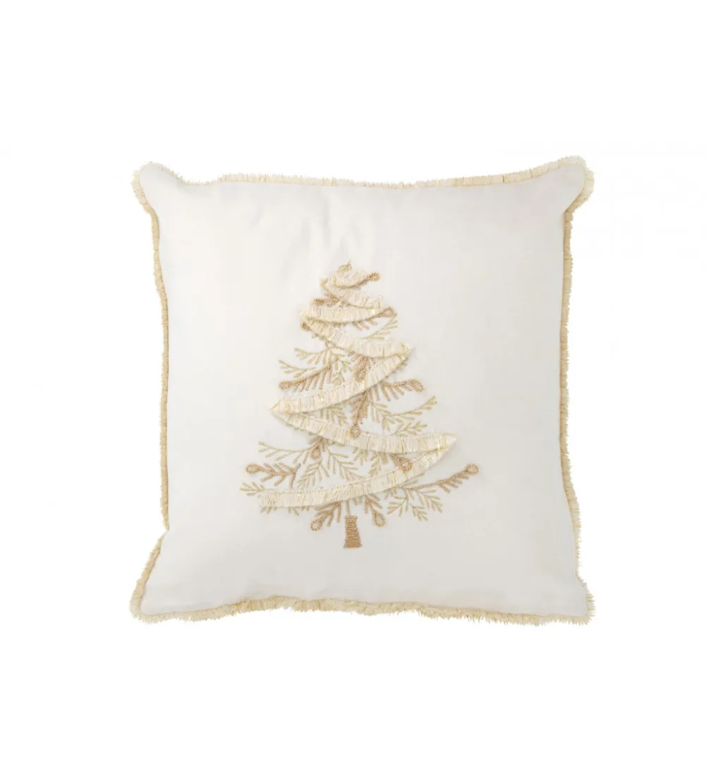 Poduszka Tree 45 cm biało złota