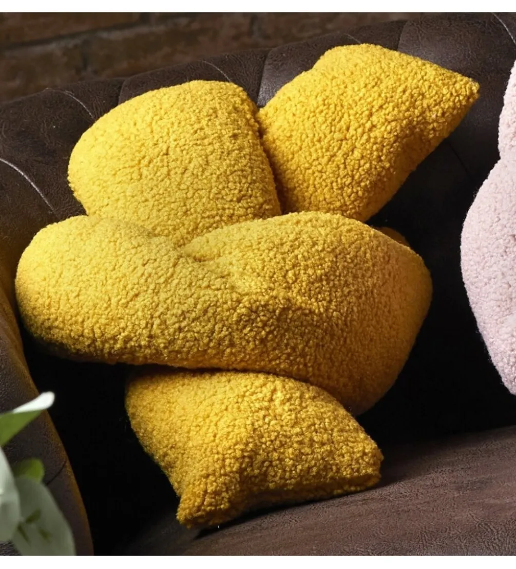Poduszka węzeł OYI 30 cm X cm 55 cm żółta