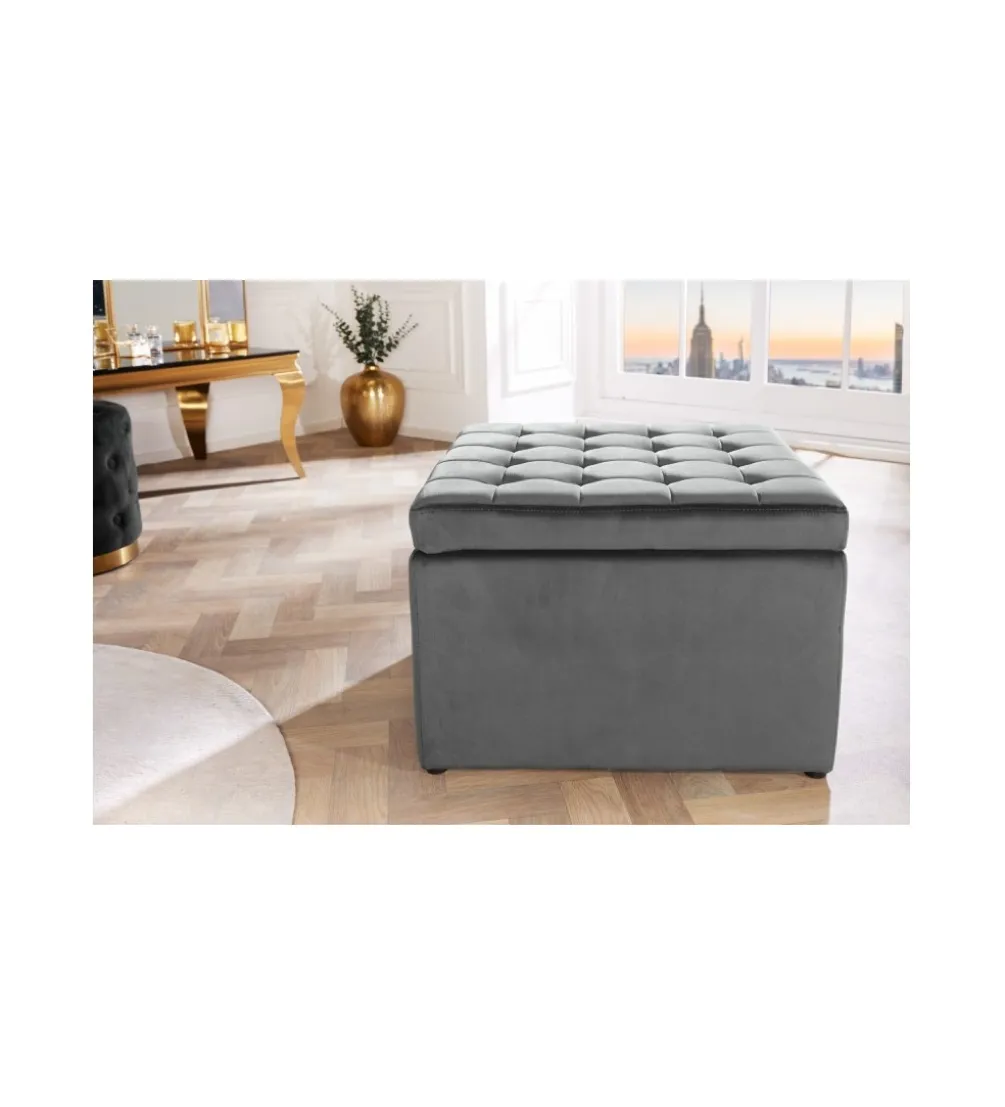 Pufa ALETTA 60 cm szara