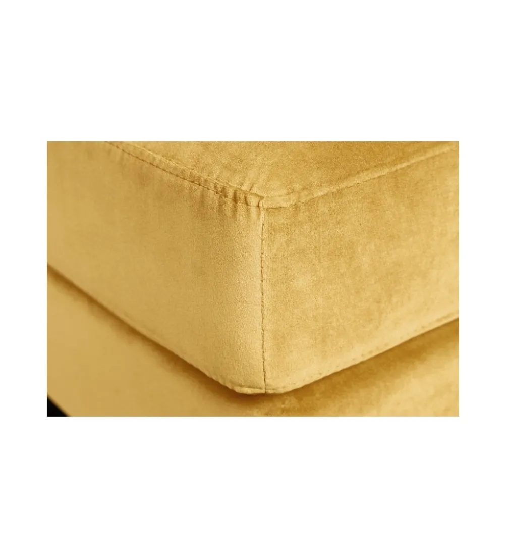 Pufa CANIS Velvet 80 cm musztardowo - źółta