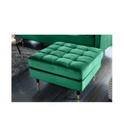 Pufa CANIS Velvet 80 cm szmaragdowo zielona