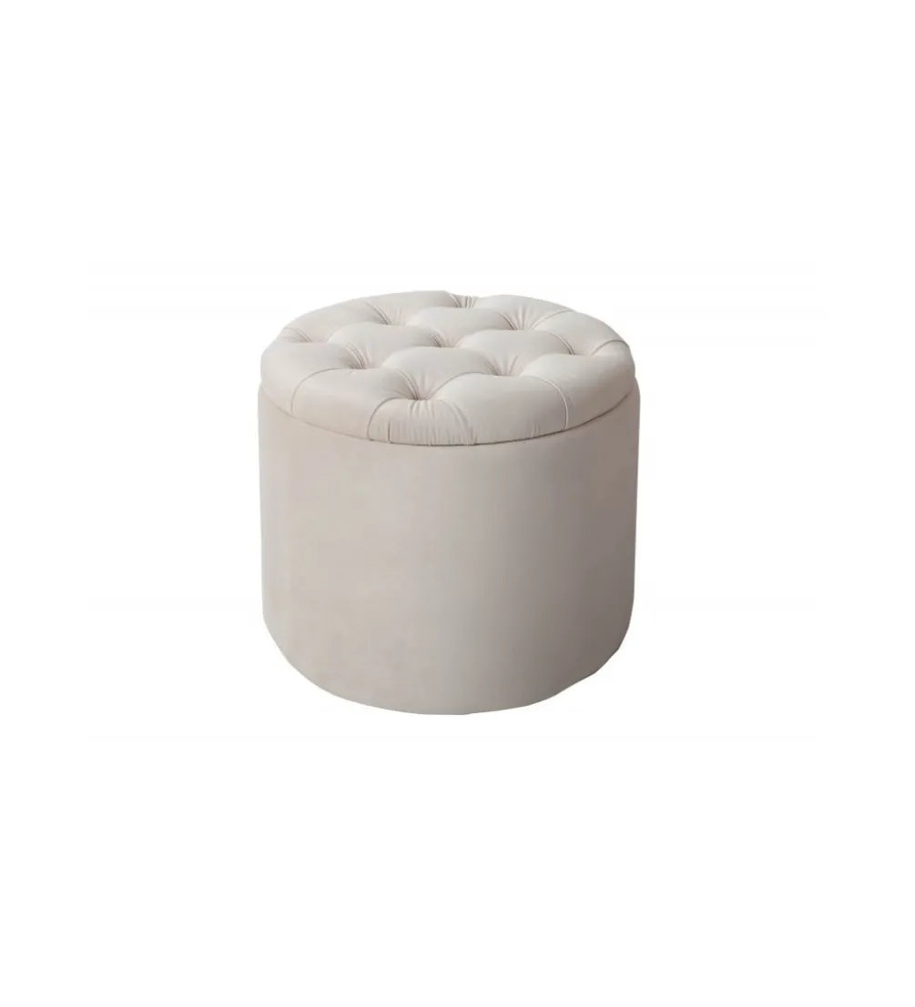 Pufa FABIO II 50 Cm Aksamit beżowa