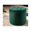 Pufa FABIO II 50 Cm Aksamit szmaragdowa zieleń