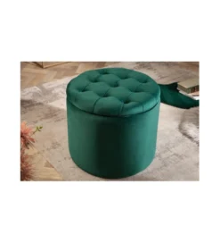 Pufa FABIO II 50 Cm Aksamit szmaragdowa zieleń
