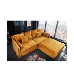 Pufa HEAVENLY Heaven 100 cm musztardowa