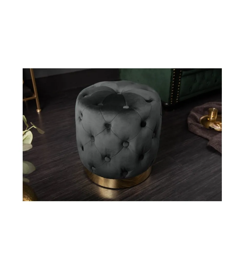 Pufa Modern Barock Chester czarna