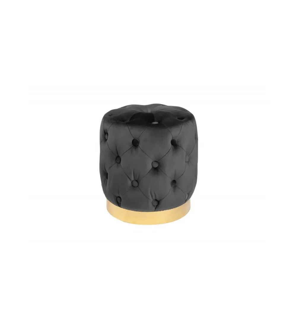 Pufa Modern Barock Chester czarna
