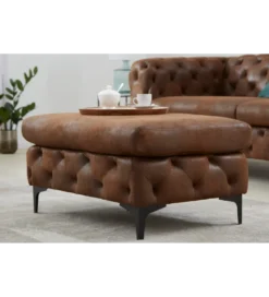 Pufa MODERN BAROCK 90 cm antyczny brąz