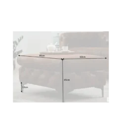 Pufa MODERN BAROCK 90 cm antyczny brąz