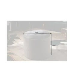 Pufa Modern Barock 50 Cm srebrnoszara