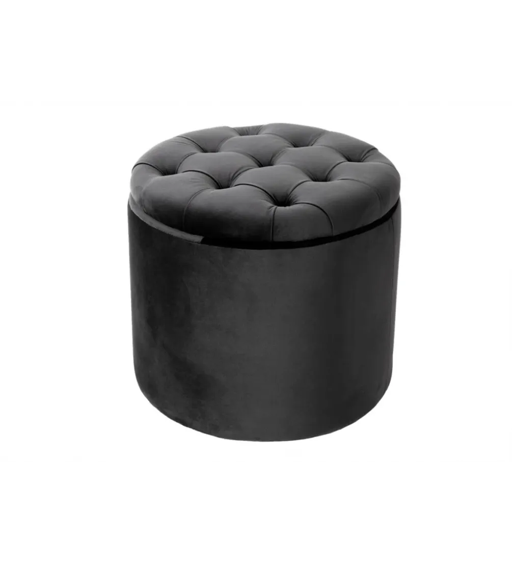 Pufa MODERN BAROCK STORAGE 50 cm welur szary