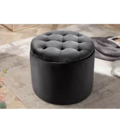 Pufa MODERN BAROCK STORAGE 50 cm welur szary